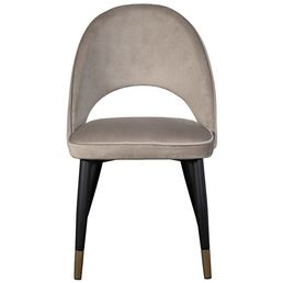 30C-12280 Стул велюр серо-бежевый 51*56*84см, наконечники мат.золото Garda Decor