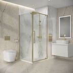 Душевой уголок Niagara Nova 90x100 NG-45-9ASG-A100SG-34 стекло прозрачное, профиль золото брашированное