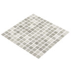 Мозаика Mir Mosaic Natural Steppa светло-серая стеклянная 315х315х5 мм глянцевая
