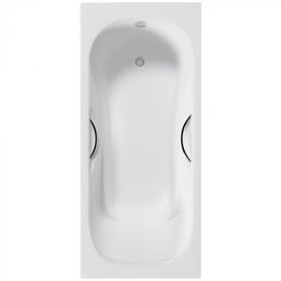 Чугунная ванна Delice Malibu Elite 140х75 с отверстиями под ручки, без ножек