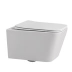 Комплект подвесного унитаза с инсталляцией Abber Rechteck AC1201-AC0105-AC0121RG безободковый, белый, кнопка розовое золото