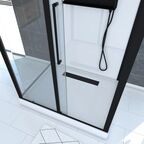 Душевая кабина Acquazzone Viktoria 120х80 120SL BLACK стекло прозрачное, профиль черный