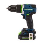 Дрель-шуруповерт аккумуляторная ударная бесщеточная Rockfield RF2062BK, 20 В Li-ion 2x2 Ач