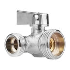 Кран шаровой латунный MasterProf Compact 1/2 ВР(г) х 3/4 НР(ш) х 1/2 НР(ш) к бытовой технике хром мини трехходовой (ИС.081210)