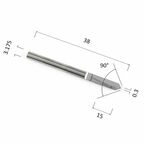 Гравер DJTOL NJ3.9003 конусный (по дереву, композиту (АКП), цветным металлам (алюминий, латунь, медь, бронза))