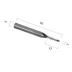 Фреза DJTOL N1LX6212 спиральная однозаходная стружка вверх (по дереву, композиту (АКП), пластику)