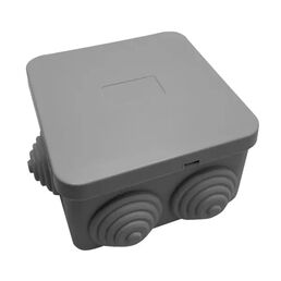 Распределительная коробка открытая LEXMAN D 100x100x55 мм 6 вводов IP55 цвет серый