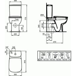Унитаз напольный Ideal Standard Esedra T282001 с крышкой