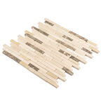 Мозаика Mir Mosaic Natural S-line бежевая из натурального камня 305х305х10 мм глянцевая