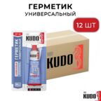Герметик "KUDO KST-100" силиконовый универсальный прозрачный в тюбике 85мл 12 штук