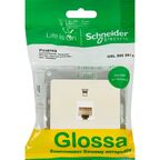 Розетка компьютерная встраиваемая Systeme Electric Glossa RJ45 UTP cat 5e цвет бежевый