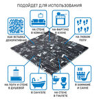 Мозаика Mir Mosaic Natural Adriatica черная из натурального камня 305х305х7 мм глянцевая