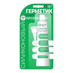 Герметик силиконовый Masterteks санитарный прозрачный 80 мл