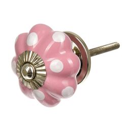 Керамическая ручка для мебели BlumenHaus В горох 66259