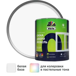 Эмаль для окон и дверей Dufa Aqua-Fensterlack глянцевая цвет белый 0.75 л
