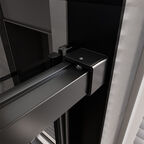 Душевая дверь Veconi Premium Trento 130х200 PTD40-B-130-01-C4  стекло прозрачное, профиль черный матовый