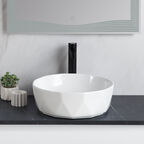Раковина накладная BelBagno BB1409 41 см белая