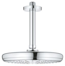Верхний душ GROHE Tempesta 210 с потолочным душевым кронштейном 142 мм, расход 9.5 л/мин, хром (26414000)