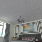 Потолочная плитка экструдированная полистирол белая Decoflair 0804L 50x50 см 2 м²
