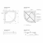 Экран для душевого поддона Metakam Joy 1/4 Круга 80x80 см