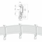 Карниз потолочный пластмассовый однорядный гибкий Лайт 350 см черный