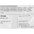 Компьютерная розетка встраиваемая IEK Brite РК10-БрБ RJ45 UTP cat 5e цвет белый