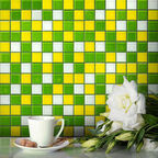 Мозаика Mir Mosaic Natural Color palette зеленая стеклянная 300х300х4 мм глянцевая