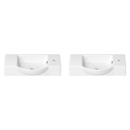 Акционный набор 2 в 1 Wellsee WC Area 151809001, подвесные/накладные раковины 2 шт, ширина одного ум