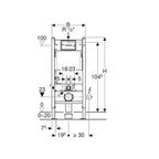 Комплект инсталляция Geberit Duofix 458.149.21.1 с унитазом Aquatek Европа безободковый с микролифтом клавиша Delta01 хром
