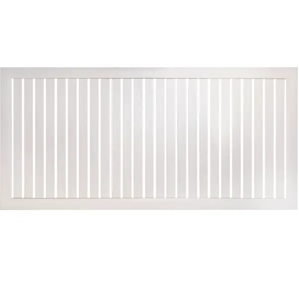 Реечный экран для радиатора 120x60 см ясень белый