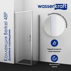 Душевой уголок Wasserkraft Berkel 48P18 90x100 без поддона, стекло прозрачное, профиль хром