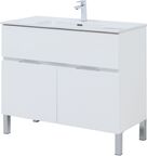 Комплект мебели Aquanet Алвита New 101 см подвесной (тумба с раковиной и зеркалом)