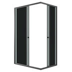 Душевой уголок Niagara Eco 107x78 NG-1118-14QT стекло тонированное, профиль черный матовый