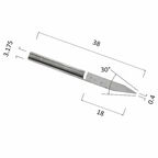 Гравер DJTOL AJ3.3004 прямой конусный (по дереву, композиту (АКП), пластику)