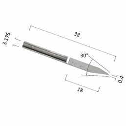 Гравер DJTOL AJ3.3004 прямой конусный (по дереву, композиту (АКП), пластику)