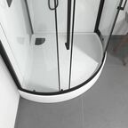 Душевая кабина Acquazzone Omega 90х90 90 BLACK стекло прозрачное, профиль черный