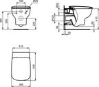 Подвесной унитаз Ideal Standard ESEDRA T386001 без сиденья