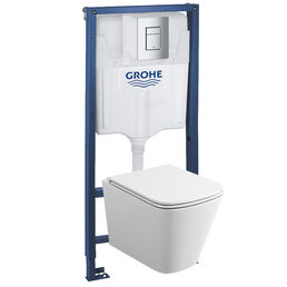 Комплект Grohe Rapid SL 39184001 подвесной унитаз + инсталляция + кнопка смыва