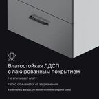 Комплект фасадов для тумбы AM.PM Force M9FFFF0802GM 33x76.5 см влагостойкая ЛДСП цвет серый 2 шт
