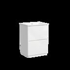 Тумба с раковиной Sancos Libra Floor LB60FW 60 см напольная, 2 ящика, белая
