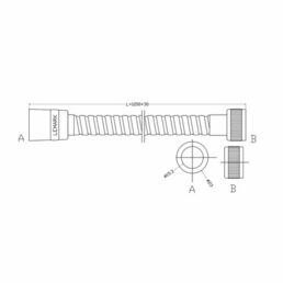 Шланг душевой Lemark LE8022S-Black, 120 см, TURN-FREE