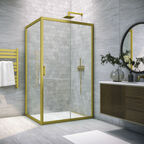 Душевой уголок Vegas-Glass 170x75 ZP+ZPV NOVO h2000 170*75 03 01 профиль золото матовое, стекло прозрачное