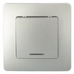 Выключатель встраиваемый Systeme Electric Blanca 1 клавиша цвет алюминий