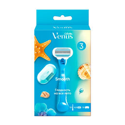 Женская бритва Gillette Venus Smooth с 4 сменными кассетами