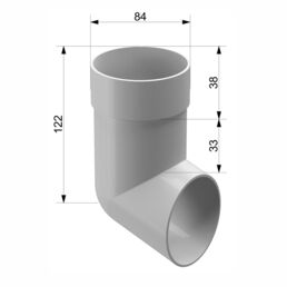 Колено стока пластиковое d80 мм Docke Standard коричневое RAL 8017