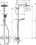 Душевая стойка Hansgrohe Crometta S 240 27268000 с термостатом, без излива, хром