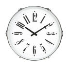Часы настенные IsTime Drum серебряные 44,5х17,3х43,5 см