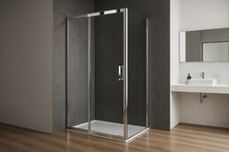 Душевой уголок Royal Bath Accord 150х80 RB 8150HPS-T-CH стекло прозрачное, профиль хром