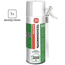 Пена монтажная бытовая Технониколь Master UNI 300 выход 7 л летняя 300 мл