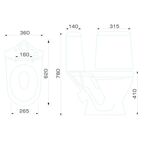 Унитаз-компакт Gesso W 101 косой выпуск одинарный слив